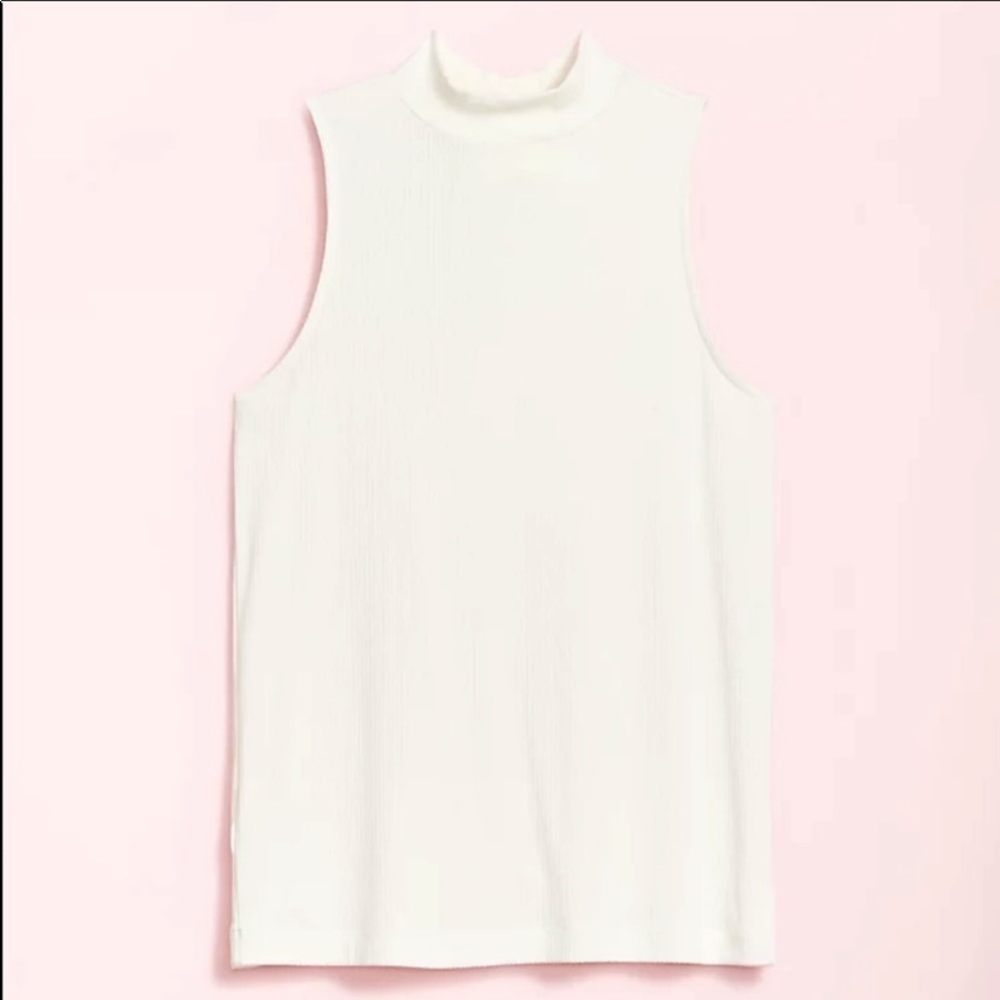 LOFT Petite Ribbed Mock Neck Tank